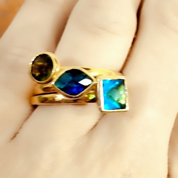 Fine CN Gold Stackable Rings w/Inspirational Words- Size 6.25 - Picture 4 of 8